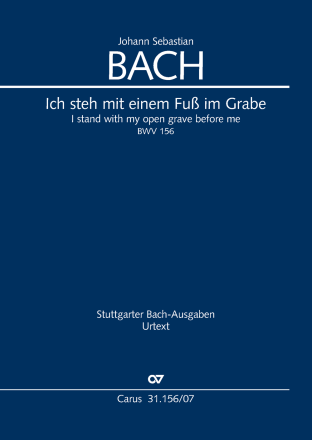 Ich steh mit einem Fu im Grabe fr Soli SATB, gem Chor, Oboen, 2 Violinen, Viola, Bc Studienpartitur (dt/en)