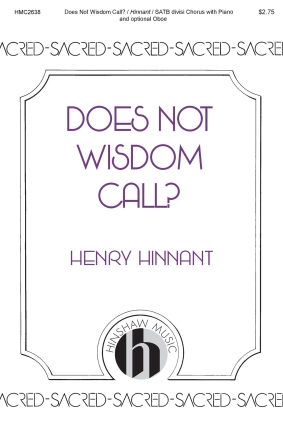 Does Not Wisdom Call? SATB divisi Chorpartitur