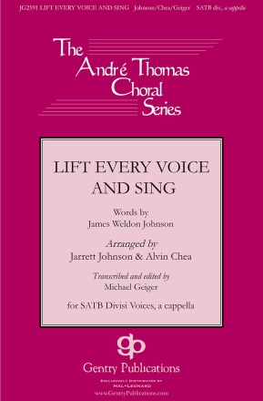 Lift Every Voice and Sing SATBB a Cappella Chorpartitur