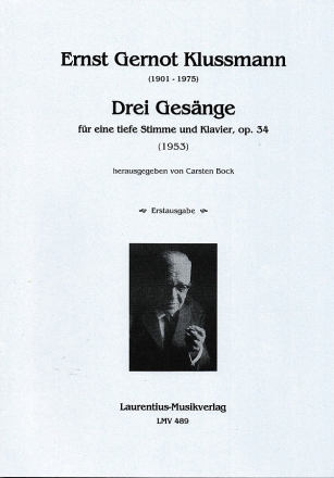 3 Ges�nge op.34 (1953) f�r eine tiefe Stimme und Klavier