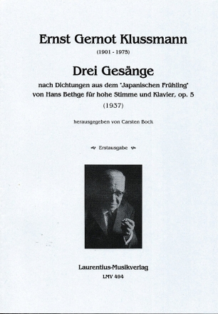 3 Ges�nge op.5 (1937) f�r eine hohe Stimme und Klavier