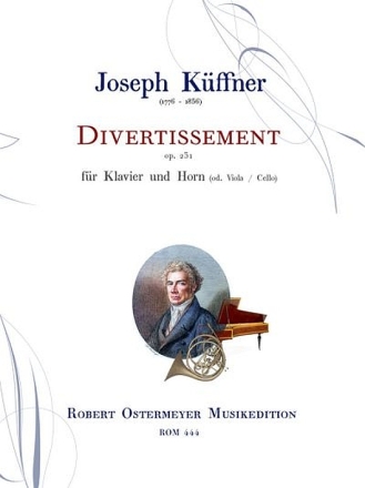 Divertissement op. 231 f�r Klavier und Horn (oder Viola/Cello)  Klavierpartitur und 3 Stimmen