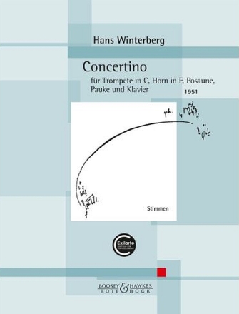 Concertino (1951) fr Trompete in C, Horn in F, Posaune, Pauke und Klavier Stimmen