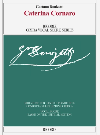 Caterina Cornaro Vocal and Piano Klavierauszug