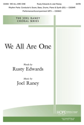 We All Are One SATB and Rhythm Section Chorpartitur