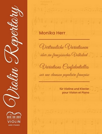 Vertrauliche Variationen �ber ein franz�sisches Volkslied f�r Violine und Klavier