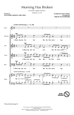 Morning has broken SATB Chorpartitur