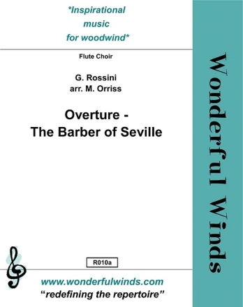 Overture - The Barber of Sevilla (abridged) for flute choir score and parts