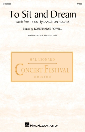 To Sit and Dream TTBB Chorpartitur