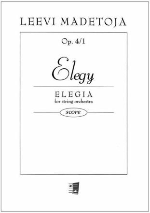 Elegy op. 4/1 Streichorchester Partitur und Stimmen