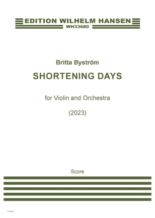 Shortening Days Orchestra Partitur