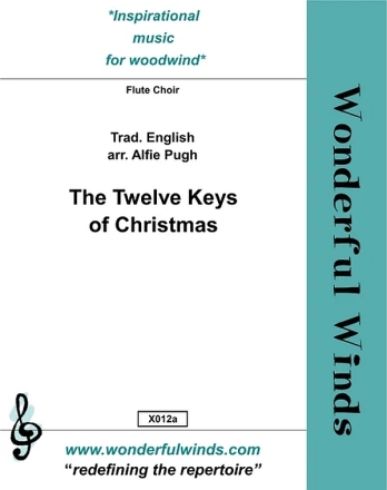 The Twelve Keys of Christmas for flute choir score and parts