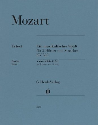 Ein musikalischer Spa� KV522 f�r 2 H�rner und Streicher Partitur