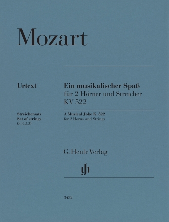 Ein musikalischer Spa� KV522 f�r 2 H�rner und Streicher Streichersatz (3-3-2-2)