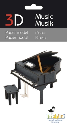 3D Papiermodell Klavier Spezialkarton, gelasert