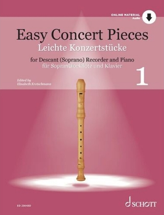 Easy Concert Pieces Band 1 (+Online-Audio) f�r Sopranblockfl�te und Klavier