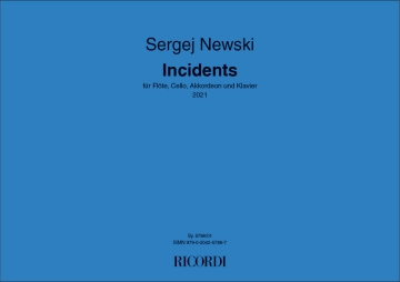 Incidents Flute, Piano and Cello, Accordion Partitur + Stimmen
