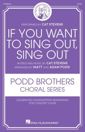 If You Want to Sing Out, Sing Out SATB Chorpartitur