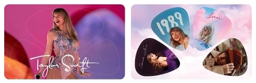 Pikcard with 4 Pics - Taylor Swift   Karte mit 4 Plektren