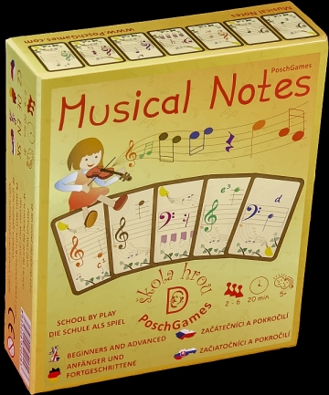 Musical Notes - Satz Musikkarten zum Lernen f�r Anf�nger/Fortgeschrittene/Pokrocil�/Beginners/Advanced/Zacatecnici/Zaciatocnici Kartenspiel (Text dt/tsch/en/slow)