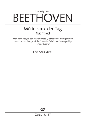 M�de sank der Tag Coro SATB (divisi) Partitur