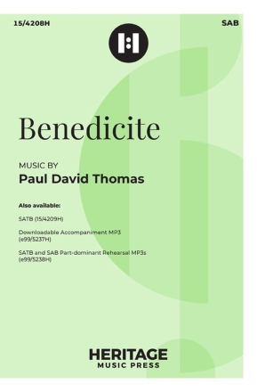 Benedicite SAB and Piano Chorpartitur