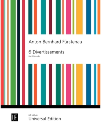 6 Divertissements Fl�te solo Partitur