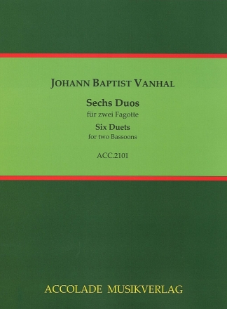 6 Duos (6 Duets) f�r 2 Fagotte 2 Spielpartituren