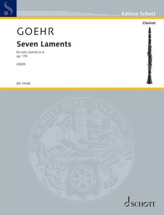Seven Laments op.110 (2023) for solo clarinet in A