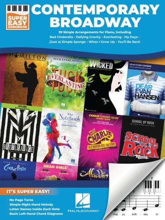 Contemporary Broadway - Super Easy Songbook Klavier Buch