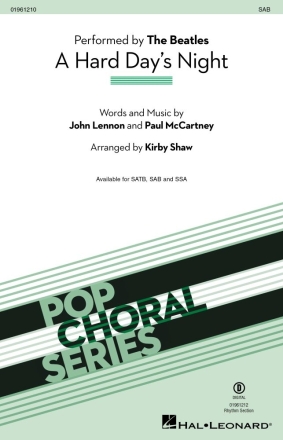 A Hard Day's Night SAB Chorpartitur