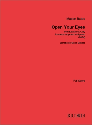 Open Your Eyes Mezzo Soprano Voice and Piano Buch