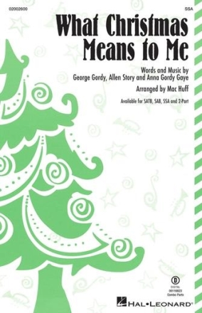 What Christmas Means to Me SSA Chorpartitur