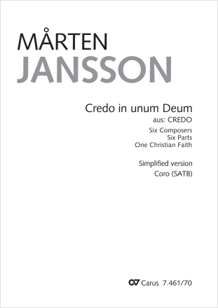 Credo in unum Deum Coro SATB (divisi) Partitur