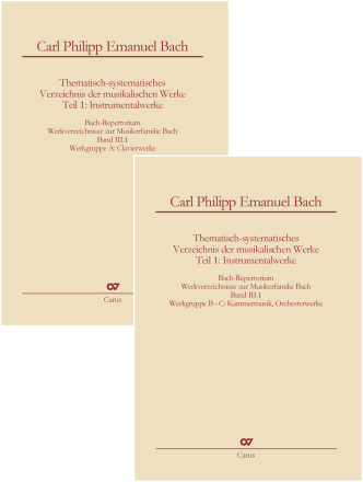 Bach-Repertorium III/1: Carl Philipp Emanuel Bach  Buch
