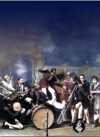 Grip-Tuch Motiv St. Louis Cotton Club Band 1925 f�r Posaunisten