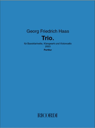 Trio Bass Clarinet, Cello, Percussion Partitur + Stimmen