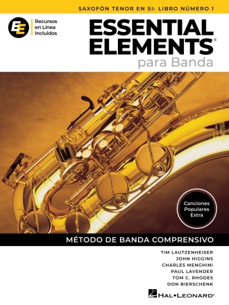 Essential Elements para Banda-Sax Ten en Sib Lib1 Tenorsaxophon Buch + Medien Online