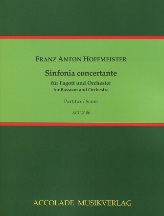 Sinfonia concertante f�r Fagott und Orchester Partitur