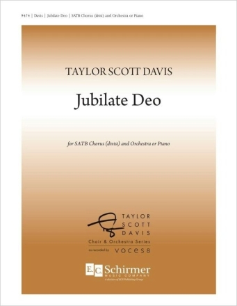 Jubilate Deo SATB divisi and Piano Chorpartitur