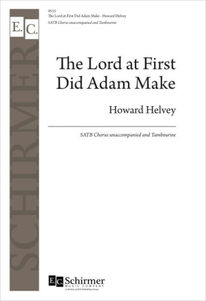 The Lord at First Did Adam Make SATB a Cappella and Tambourine Chorpartitur