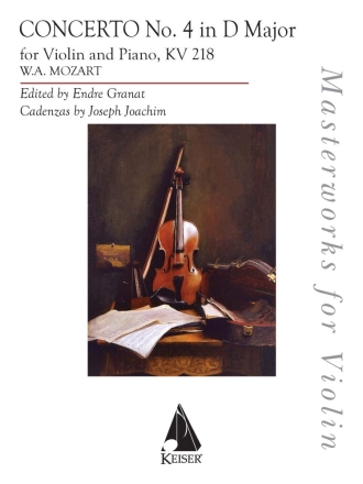 Concerto No. 4 in D Major, KV 218 Violine und Klavier Buch + Einzelstimme(n)