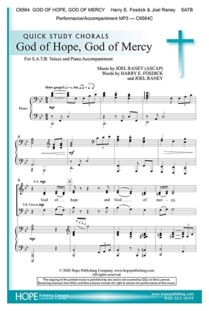 God of Grace, God of Mercy SATB and Piano Chorpartitur