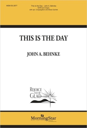 This Is the Day Congregation, SATB, Organ, Brass Quintet Chorpartitur