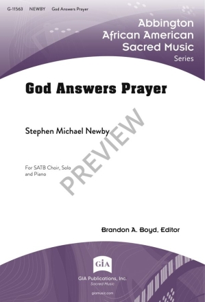 God Answers Prayer SATB and Piano Chorpartitur