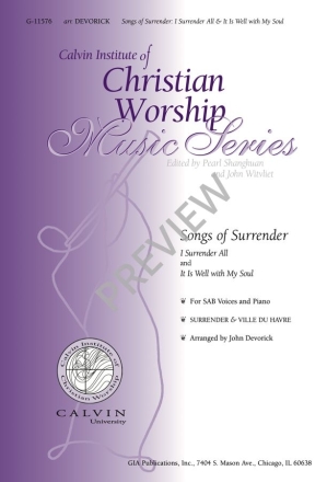 Songs of Surrender SAB and Piano Chorpartitur