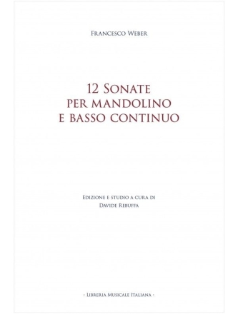 12 Sonate per Mandolino e Basso Continuo Mandolin and Basso Continuo Buch