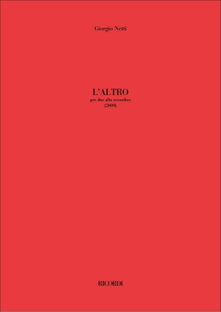 L'altro Alto Recorder Duet Buch + Einzelstimme(n)