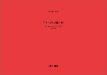 Avvicinamento Saxophonquartett Partitur