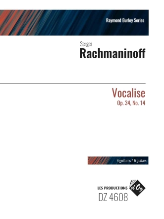 Vocalise, Op. 34 No. 14 Guitar Sextet Partitur + Stimmen
